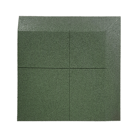 Loseta infantil caucho verde 100 x 100 cm