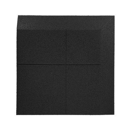 Loseta de caucho biselada una esquina (dos lados) 100×100 cm