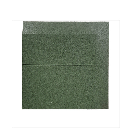 Loseta de caucho biselada una esquina (dos lados) 100 x 100 cm